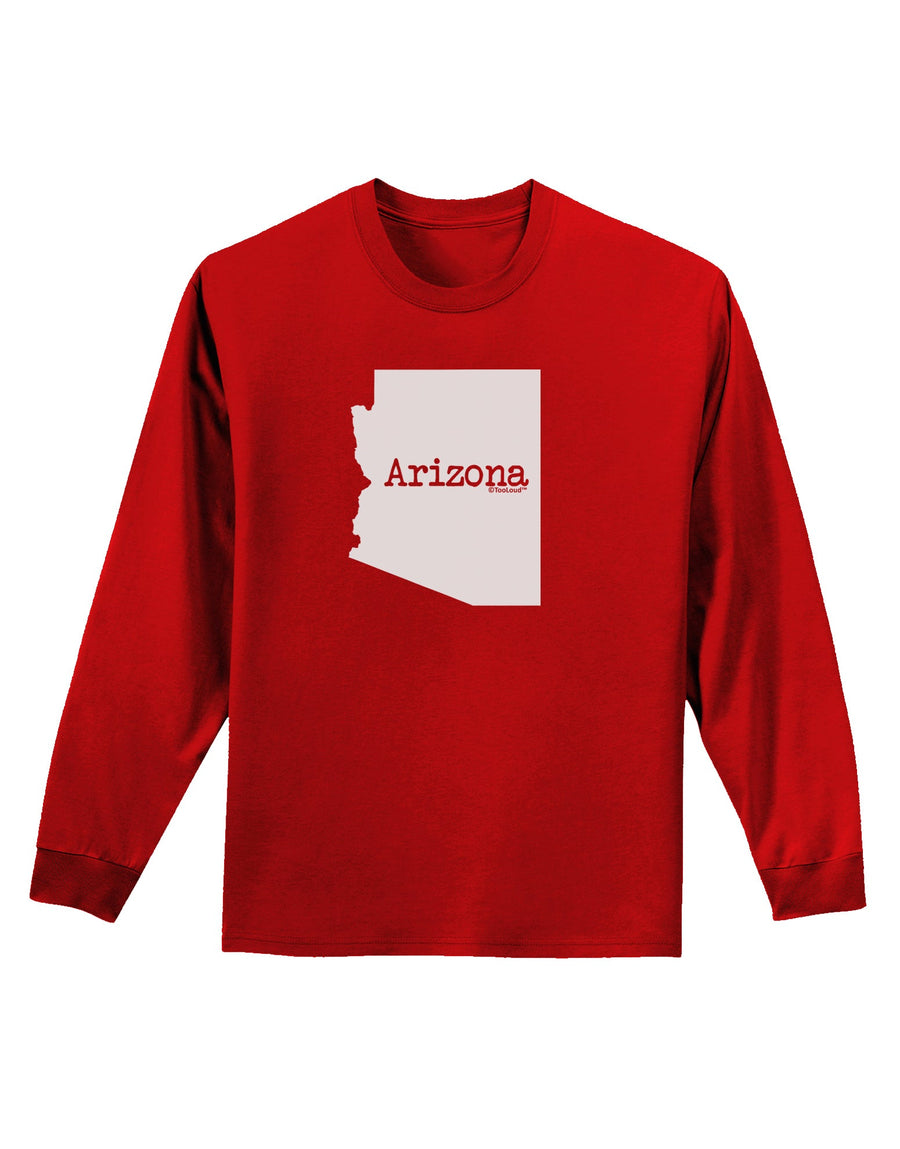 Arizona - United States Shape Adult Long Sleeve Dark T-Shirt by TooLoud-TooLoud-Black-Small-Davson Sales