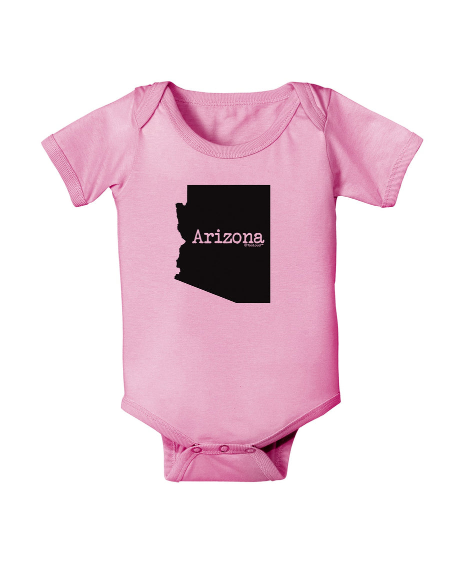 Arizona - United States Shape Baby Romper Bodysuit by TooLoud-Baby Romper-TooLoud-White-06-Months-Davson Sales