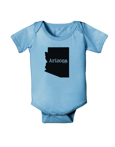 Arizona - United States Shape Baby Romper Bodysuit by TooLoud-Baby Romper-TooLoud-Light-Blue-06-Months-Davson Sales