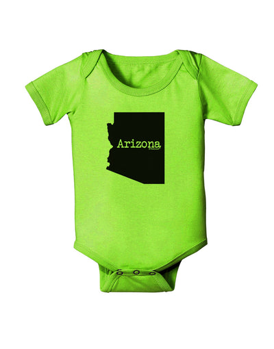 Arizona - United States Shape Baby Romper Bodysuit by TooLoud-Baby Romper-TooLoud-Lime-Green-06-Months-Davson Sales