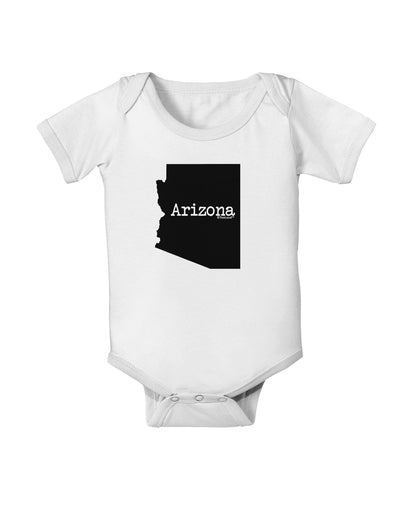 Arizona - United States Shape Baby Romper Bodysuit by TooLoud-Baby Romper-TooLoud-White-06-Months-Davson Sales