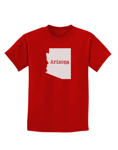 Arizona - United States Shape Childrens Dark T-Shirt by TooLoud-Childrens T-Shirt-TooLoud-Red-X-Small-Davson Sales