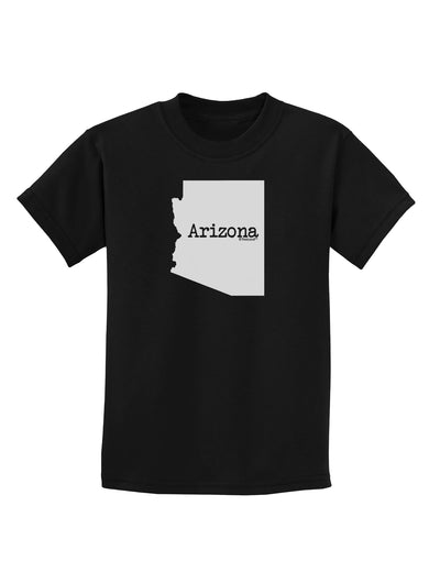 Arizona - United States Shape Childrens Dark T-Shirt by TooLoud-Childrens T-Shirt-TooLoud-Black-X-Small-Davson Sales