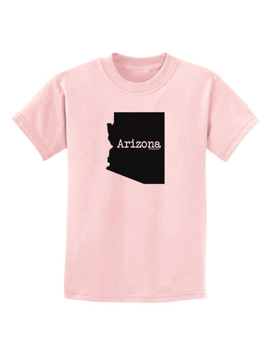 Arizona - United States Shape Childrens T-Shirt by TooLoud-Childrens T-Shirt-TooLoud-PalePink-X-Small-Davson Sales