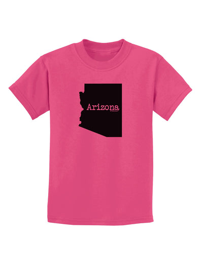 Arizona - United States Shape Childrens T-Shirt by TooLoud-Childrens T-Shirt-TooLoud-Sangria-X-Small-Davson Sales