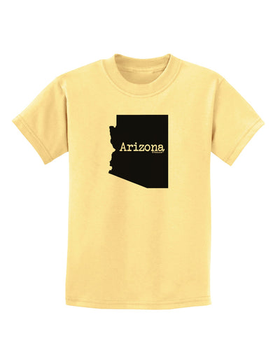 Arizona - United States Shape Childrens T-Shirt by TooLoud-Childrens T-Shirt-TooLoud-Daffodil-Yellow-X-Small-Davson Sales