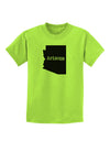 Arizona - United States Shape Childrens T-Shirt by TooLoud-Childrens T-Shirt-TooLoud-Lime-Green-X-Small-Davson Sales