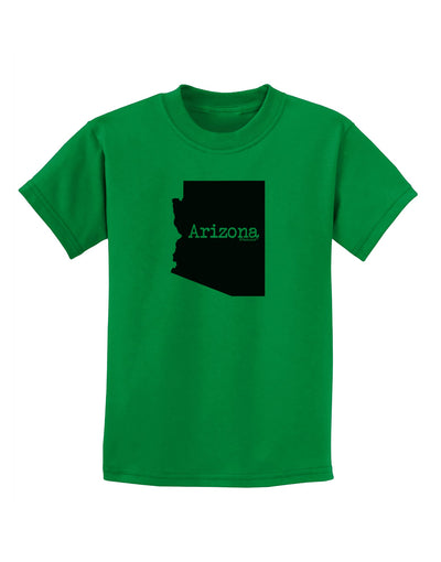 Arizona - United States Shape Childrens T-Shirt by TooLoud-Childrens T-Shirt-TooLoud-Kelly-Green-X-Small-Davson Sales