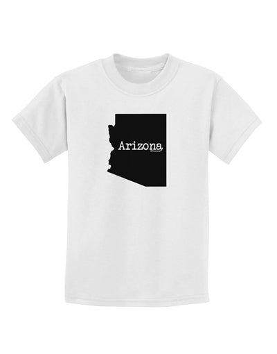 Arizona - United States Shape Childrens T-Shirt by TooLoud-Childrens T-Shirt-TooLoud-White-X-Small-Davson Sales