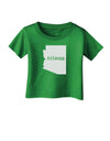 Arizona - United States Shape Infant T-Shirt Dark by TooLoud-Infant T-Shirt-TooLoud-Clover-Green-06-Months-Davson Sales