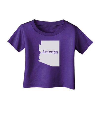 Arizona - United States Shape Infant T-Shirt Dark by TooLoud-Infant T-Shirt-TooLoud-Purple-06-Months-Davson Sales