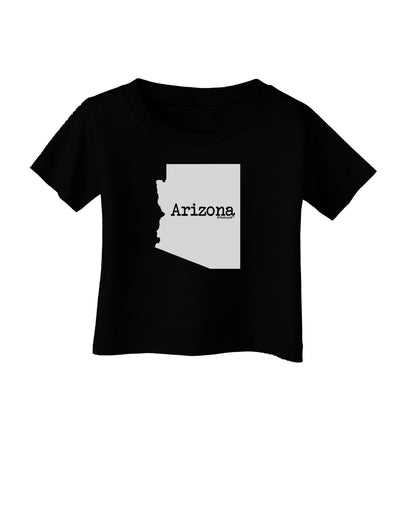 Arizona - United States Shape Infant T-Shirt Dark by TooLoud-Infant T-Shirt-TooLoud-Black-06-Months-Davson Sales