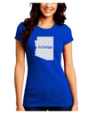 Arizona - United States Shape Juniors Crew Dark T-Shirt by TooLoud-T-Shirts Juniors Tops-TooLoud-Royal-Blue-Juniors Fitted Small-Davson Sales