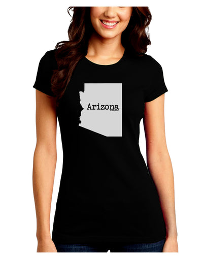 Arizona - United States Shape Juniors Crew Dark T-Shirt by TooLoud-T-Shirts Juniors Tops-TooLoud-Black-Juniors Fitted Small-Davson Sales