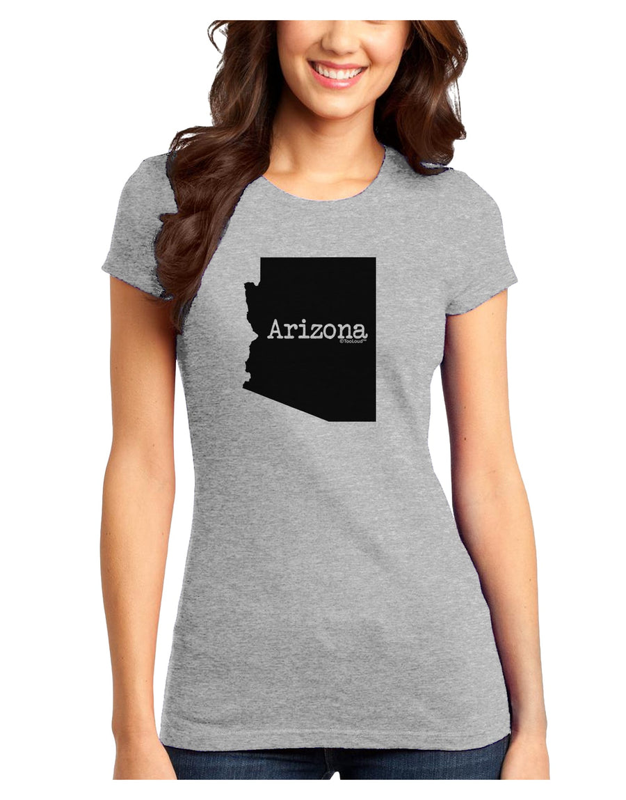 Arizona - United States Shape Juniors T-Shirt by TooLoud-Womens Juniors T-Shirt-TooLoud-White-Juniors Fitted X-Small-Davson Sales