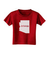 Arizona - United States Shape Toddler T-Shirt Dark by TooLoud-Toddler T-Shirt-TooLoud-Red-2T-Davson Sales