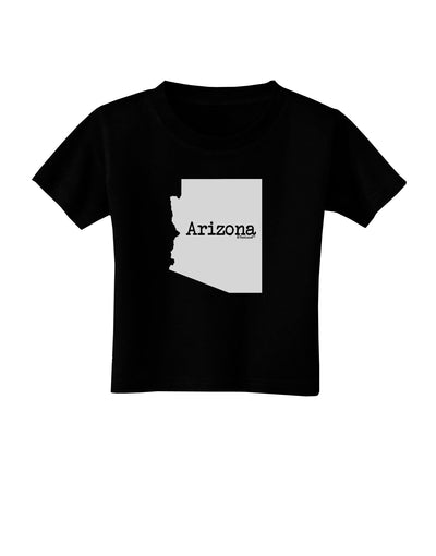 Arizona - United States Shape Toddler T-Shirt Dark by TooLoud-Toddler T-Shirt-TooLoud-Black-2T-Davson Sales