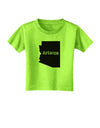 Arizona - United States Shape Toddler T-Shirt by TooLoud-Toddler T-Shirt-TooLoud-Lime-Green-2T-Davson Sales