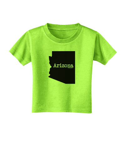 Arizona - United States Shape Toddler T-Shirt by TooLoud-Toddler T-Shirt-TooLoud-Lime-Green-2T-Davson Sales