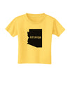 Arizona - United States Shape Toddler T-Shirt by TooLoud-Toddler T-Shirt-TooLoud-Yellow-2T-Davson Sales