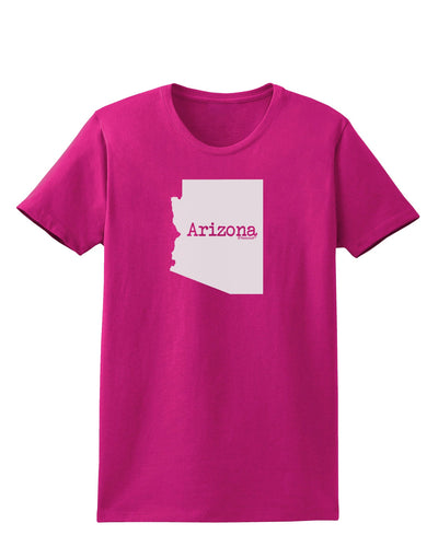 Arizona - United States Shape Womens Dark T-Shirt by TooLoud-Womens T-Shirt-TooLoud-Hot-Pink-Small-Davson Sales