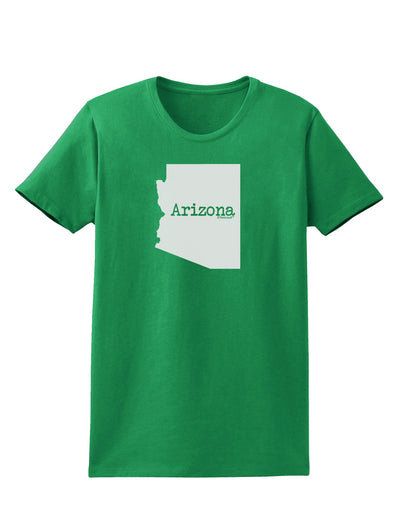 Arizona - United States Shape Womens Dark T-Shirt by TooLoud-Womens T-Shirt-TooLoud-Kelly-Green-X-Small-Davson Sales