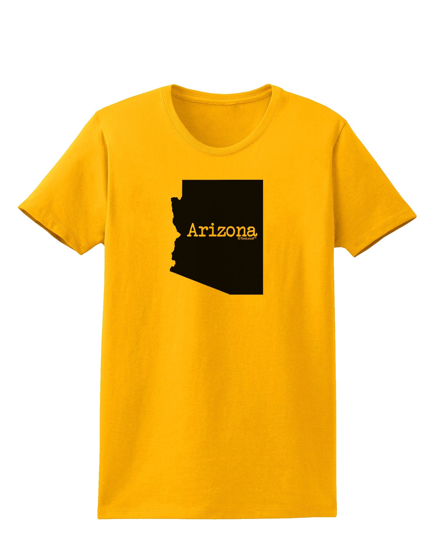 Arizona - United States Shape Womens T-Shirt by TooLoud-Womens T-Shirt-TooLoud-Gold-X-Small-Davson Sales