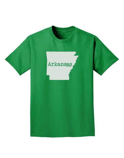 Arkansas - United States Shape Adult Dark T-Shirt by TooLoud-Mens T-Shirt-TooLoud-Kelly-Green-Small-Davson Sales