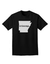 Arkansas - United States Shape Adult Dark T-Shirt by TooLoud-Mens T-Shirt-TooLoud-Black-Small-Davson Sales