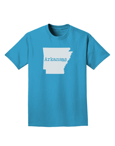 Arkansas - United States Shape Adult Dark T-Shirt by TooLoud-Mens T-Shirt-TooLoud-Turquoise-Small-Davson Sales