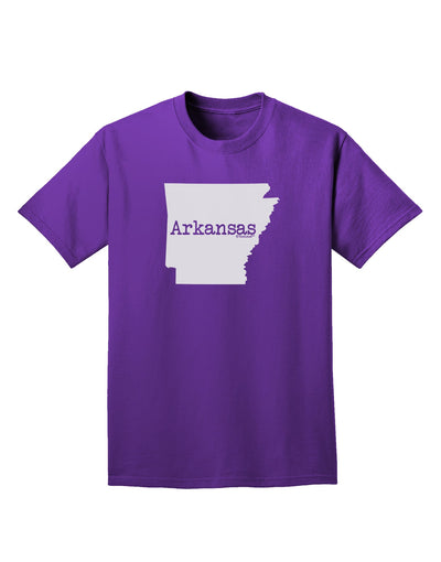 Arkansas - United States Shape Adult Dark T-Shirt by TooLoud-Mens T-Shirt-TooLoud-Purple-Small-Davson Sales