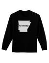 Arkansas - United States Shape Adult Long Sleeve Dark T-Shirt by TooLoud-TooLoud-Black-Small-Davson Sales