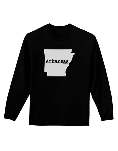 Arkansas - United States Shape Adult Long Sleeve Dark T-Shirt by TooLoud-TooLoud-Black-Small-Davson Sales