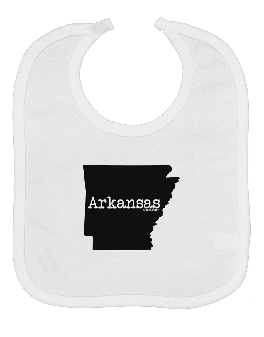 Arkansas - United States Shape Baby Bib by TooLoud