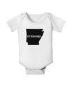 Arkansas - United States Shape Baby Romper Bodysuit by TooLoud-Baby Romper-TooLoud-White-06-Months-Davson Sales