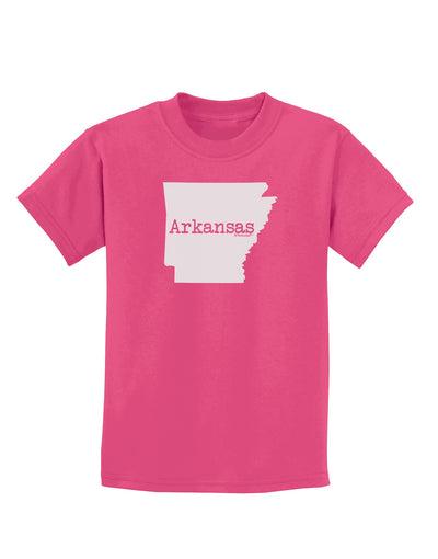 Arkansas - United States Shape Childrens Dark T-Shirt by TooLoud-Childrens T-Shirt-TooLoud-Sangria-X-Small-Davson Sales