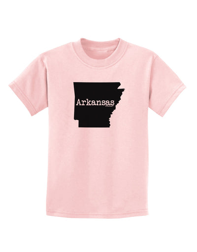 Arkansas - United States Shape Childrens T-Shirt by TooLoud-Childrens T-Shirt-TooLoud-PalePink-X-Small-Davson Sales