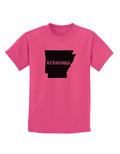 Arkansas - United States Shape Childrens T-Shirt by TooLoud-Childrens T-Shirt-TooLoud-Sangria-X-Small-Davson Sales