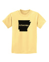 Arkansas - United States Shape Childrens T-Shirt by TooLoud-Childrens T-Shirt-TooLoud-Daffodil-Yellow-X-Small-Davson Sales