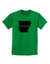 Arkansas - United States Shape Childrens T-Shirt by TooLoud-Childrens T-Shirt-TooLoud-Kelly-Green-X-Small-Davson Sales