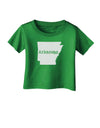 Arkansas - United States Shape Infant T-Shirt Dark by TooLoud-Infant T-Shirt-TooLoud-Clover-Green-06-Months-Davson Sales