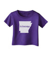 Arkansas - United States Shape Infant T-Shirt Dark by TooLoud-Infant T-Shirt-TooLoud-Purple-06-Months-Davson Sales