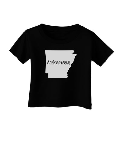 Arkansas - United States Shape Infant T-Shirt Dark by TooLoud-Infant T-Shirt-TooLoud-Black-06-Months-Davson Sales