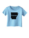 Arkansas - United States Shape Infant T-Shirt by TooLoud-Infant T-Shirt-TooLoud-Aquatic-Blue-06-Months-Davson Sales