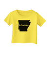 Arkansas - United States Shape Infant T-Shirt by TooLoud-Infant T-Shirt-TooLoud-Yellow-06-Months-Davson Sales