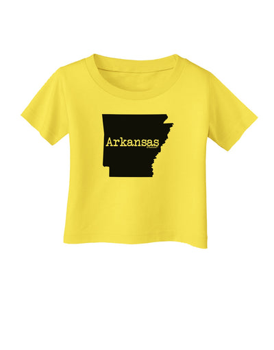 Arkansas - United States Shape Infant T-Shirt by TooLoud-Infant T-Shirt-TooLoud-Yellow-06-Months-Davson Sales