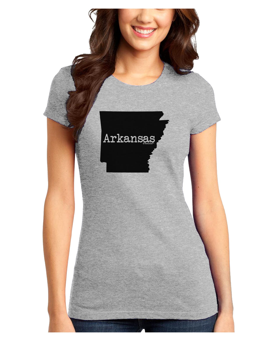 Arkansas - United States Shape Juniors T-Shirt by TooLoud-Womens Juniors T-Shirt-TooLoud-White-Juniors Fitted X-Small-Davson Sales