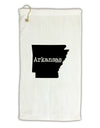 Arkansas - United States Shape Micro Terry Gromet Golf Towel 11&#x22;x19-Golf Towel-TooLoud-White-Davson Sales