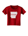 Arkansas - United States Shape Toddler T-Shirt Dark by TooLoud-Toddler T-Shirt-TooLoud-Red-2T-Davson Sales