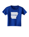 Arkansas - United States Shape Toddler T-Shirt Dark by TooLoud-Toddler T-Shirt-TooLoud-Royal-Blue-2T-Davson Sales